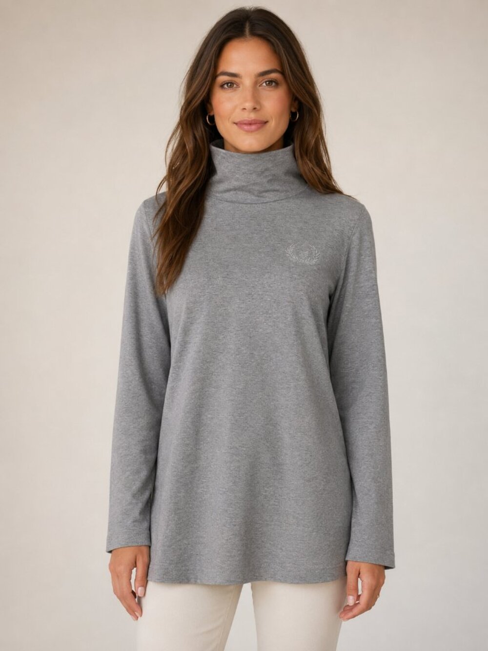 Blair Gray Turtleneck Long Sleeve A-Line Tunic Top Women’s Small